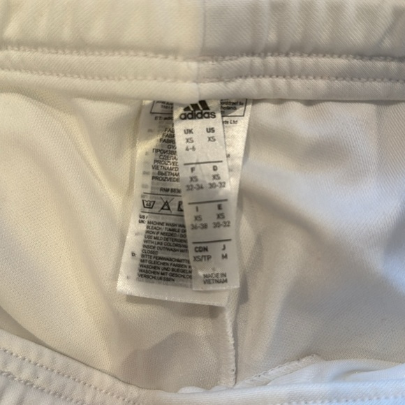 Xs Adidas track pants in white with black stripes - Picture 5 of 7